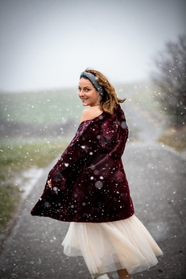 Juliette im Schneetreiben