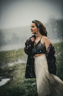 Juliette im Schneetreiben