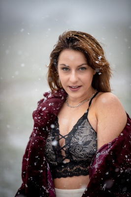 Juliette im Schneetreiben