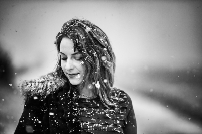 Juliette im Schneetreiben